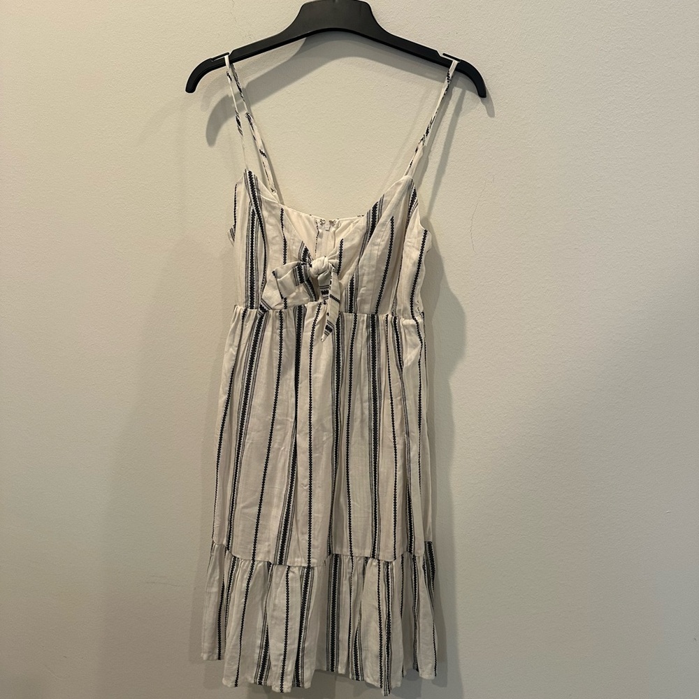 Blue Rain Black and White Patterned Dress